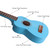 Soprano Ukulele 21 inch Mahogany Mini Kids Guitar Hawaiian ukelele Instrument Kit ukalalee for Beginner Adults Kids Starter(Light Blue)