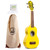 Naneki Soprano Ukulele Yellow 21 inch Children Ukeleles Gift Kid Beginner Ukelele Bunch with Bag, chord book for Adults Starter(Mini Kids Guitar Yellow)