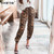 Leopard Print Women's Pants Elastic Waist Pocket Cropped Trousers Female 2021 Summer Autumn Fashion Loose Casual Ladies Pant