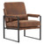 Single Iron Frame Chair Orange Bronzing Cloth Indoor Leisure Chair