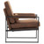 Single Iron Frame Chair Orange Bronzing Cloth Indoor Leisure Chair