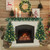 4 Pieces Christmas Decoration Set with Garland Wreath and Entrance Trees