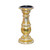 DunaWest Wooden Candleholder with Turned Pedestal Base, Set of 3, Distressed Gold