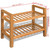 Shoe Rack with 2 Shelves Solid Oak Wood 19.5"x10.6"x15.7"