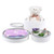 White Woven Cotton Rope Basket with Lid, 3 Pieces Decorative Toy Storage Baskets Shelf Basket