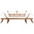 Garden Bench with Cushions 2-in-1 74.8” Solid Acacia Wood