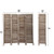 4-Panel Wood Room Divider Louver Partition Screen, 5.6 Ft. Tall Folding Privacy Screen for Home Office, Bedroom, Rustic Brown XH