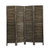 4-Panel Wood Room Divider Louver Partition Screen, 5.6 Ft. Tall Folding Privacy Screen for Home Office, Bedroom, Rustic Brown XH