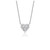 Diamond Heart Design Pendant in 14k White Gold