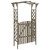 Pergola with Gate 45.7"x15.7"x80.3" Gray Solid Firwood