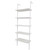 5-Shelf Wood Ladder Bookcase with Metal Frame, Industrial 5-Tier Modern Ladder Shelf Wood Shelves XH