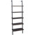 5-Shelf Wood Ladder Bookcase with Metal Frame, Industrial 5-Tier Modern Ladder Shelf Wood Shelves XH