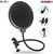 Professional Microphone Pop Filter Shield Compatible Dual Layered Wind Pop Screen with A Flexible 360 Degree Gooseneck Clip Stabilizing Arm 5 Core Ratings