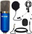 XLR Microphone Condenser Mic for Computer PC Gaming, Podcast Desktop Tripod Stand Kit for Streaming, Recording, Vocals, Voice, Cardioids Studio Microphone 5 Core RM 7 BLU