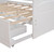 Wooden Daybed with Trundle Bed and Two Storage Drawers , Extendable Bed Daybed,Sofa Bed with Two Drawers