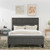 Upholstered Queen Size Platform Bed with Storage Case Gray