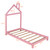 Twin Size Wood Platform Bed with House-shaped Headboard