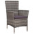 3 Piece Bistro Set Poly Rattan Gray