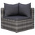 7 Piece Garden Sofa Set with Cushions & Pillows Poly Rattan Gray