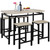 Dining Table with 4 Chairs,5 Piece Dining Set with Counter and Pub Height