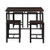 Dining Table with 4 Chairs,5 Piece Dining Set with Counter and Pub Height