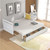 THE TWIN BED CAN BE EXPANDED AND 2 DRAWERS FOR WHITE COLOR