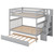 Full over Full Bunk Bed with Trundle and Staircase