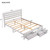 Queen Size Platform Bed with Drawers, Gray