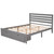 Queen Size Platform Bed with Drawers, Gray