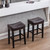 Counter Height 26" Bar Stools for Kitchen Counter Backless Faux Leather Stools Farmhouse Island Chairs (26 Inch, Set of 2)