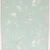 1950s Vintage Wallpaper White Flowers on Light Green