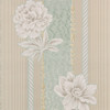 1940s Vintage Wallpaper White Flowers on Green
