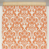 1960s Vintage Wallpaper Copper Damask Design