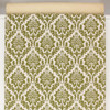 1960s Vintage Wallpaper Green Damask Design