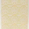 1960s Vintage Wallpaper Damask Design Yellow