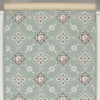 1940s Vintage Wallpaper Pink Rose Geometric on Green