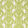 1970s Vintage Wallpaper Flock Green Damask Design