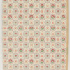1930s Vintage Wallpaper Geometric Red Floral on Gray