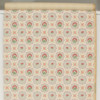 1930s Vintage Wallpaper Geometric Red Floral on Gray