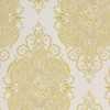 1960s Vintage Wallpaper Large Gold Yellow Damask