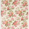 1970s Vintage Wallpaper Cherries and Pink Flowers