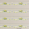 1950s Vintage Wallpaper Border Yellow Flowers on Gray