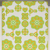 1970s Vintage Wallpaper Retro Green and Orange Design