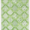 1970s Vintage Wallpaper Green Geometric Floral