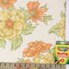 1970s Vintage Wallpaper Yellow and Orange Flowers
