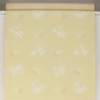 1940s Vintage Wallpaper White and Pink Leaves on Yellow