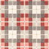 1950s Vintage Wallpaper Red and Black Plaid