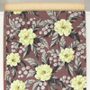 1940s Vintage Wallpaper Yellow Flowers on Brown