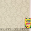 1960s Vintage Wallpaper Light Green Damask on Green