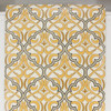 1970s Vintage Wallpaper Retro Black and Yellow Geometric Design